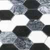 Andova Tiles SAMPLE Channing 2 x 2 Marble Honeycomb Mosaic Floor Use Tile SAM-ANDCHA121